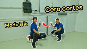 Dos instaladores señalando dos Tesla Powerwall 3 y Backup Gateway 2; miniatura con “Cero cortes” y “Modo isla”